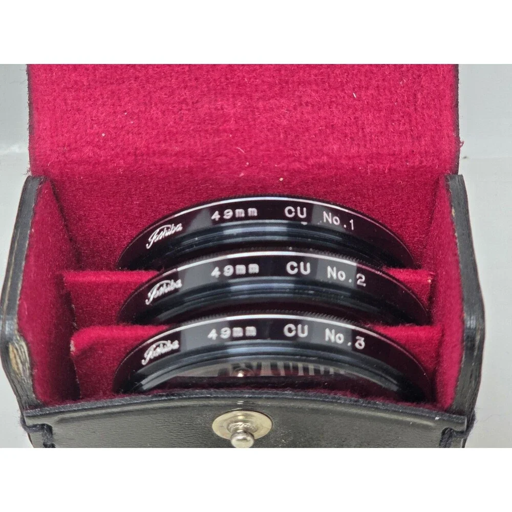 Vtg Camera Filter Lot - Toshiba 49mm, Mostly Tiffin 39/55/72mm, Adapters, Hood